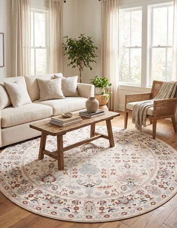 7' 10 x 7' 10 Kamala Washable Round Rug