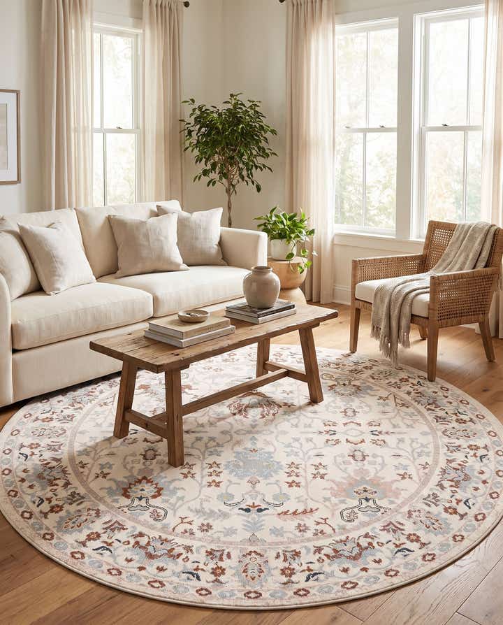 7' 10 x 7' 10 Kamala Washable Round Rug