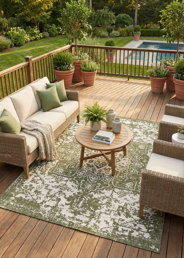 7' 10 x 10' Easy-Clean Jill Zarin Dubai Indoor / Outdoor Rug