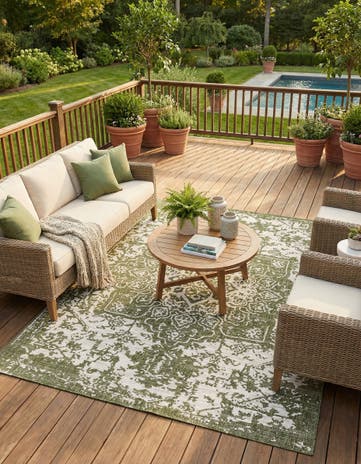 7' 10 x 10' Easy-Clean Jill Zarin Dubai Indoor / Outdoor Rug