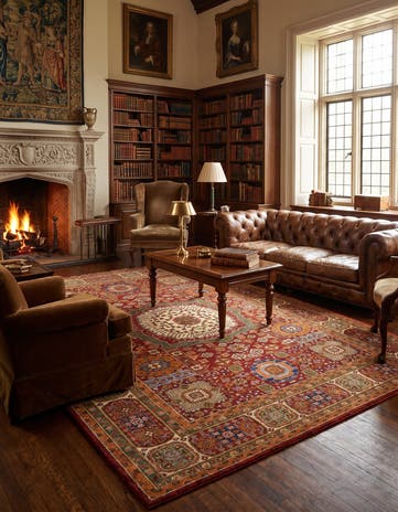 6' 9 x 9' 5 Hand Knotted Mamluk Ziegler Rug