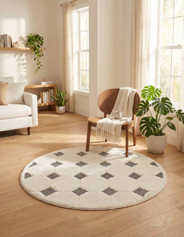 Detail image of 3' x 3' Prismatic Round Rug