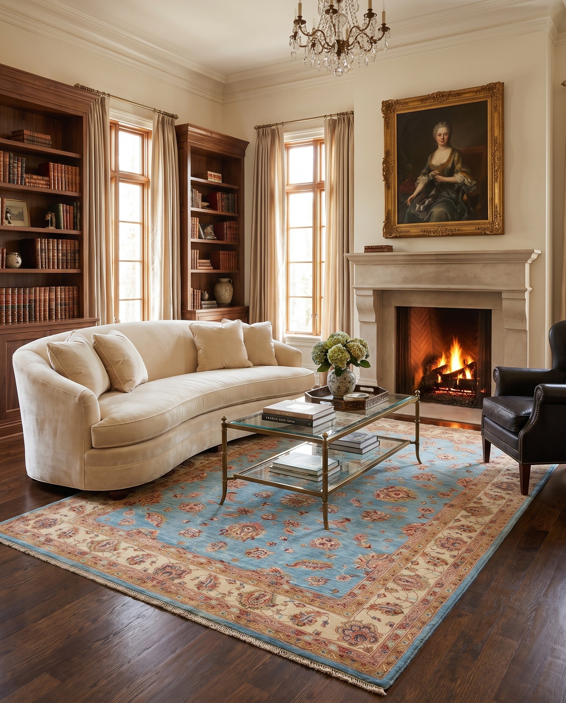 6' 7 x 9' 9 Hand Knotted Ziegler Rug