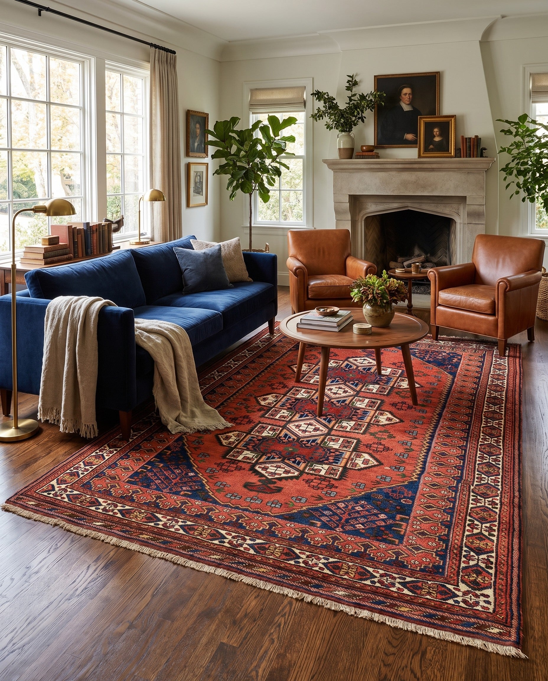 5' 1 x 7' Shiraz Wool Rug