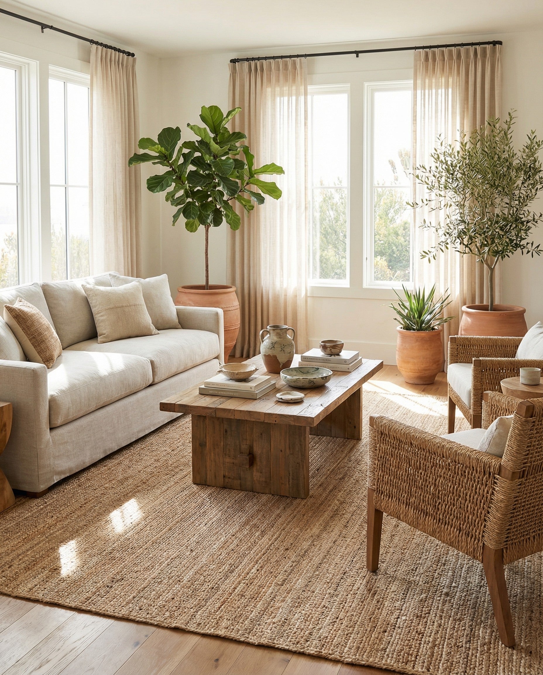 8' x 8'  Hand Braided Jute Square Rug