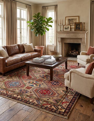 5' 10 x 7' 10 Hand Knotted Kazak Rug