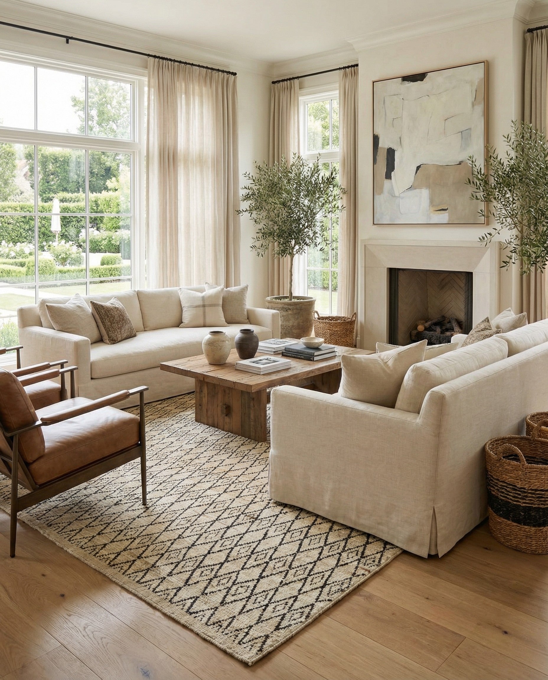 9' 5 x 11' 7 Hand Knotted Moroccan Wool Rug