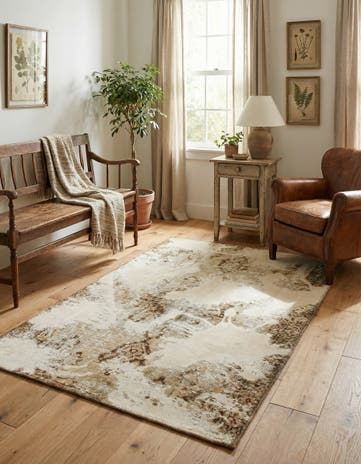 3' 10 x 5' 10 Hand Knotted Ultra Vintage Persian Wool Rug