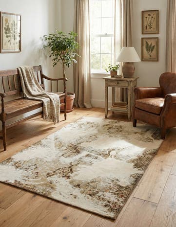 3' 10 x 5' 10 Hand Knotted Ultra Vintage Persian Wool Rug