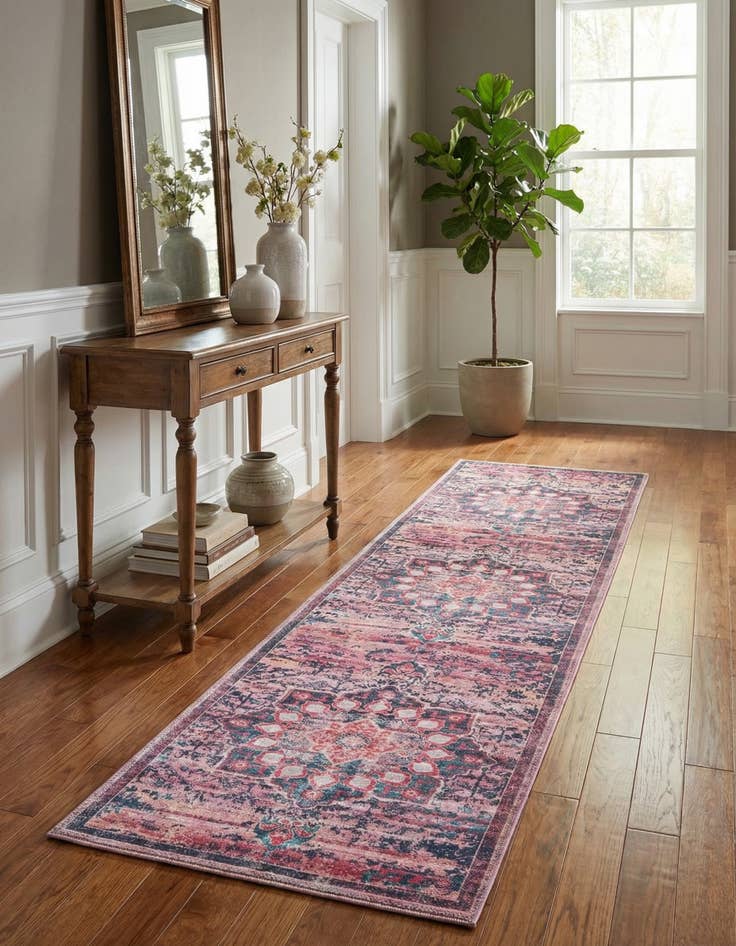 Detail image of 2' x 9' 10 Washable Renaissance Runner Rug