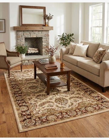 Cream Classic Agra Rug