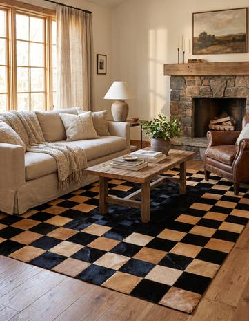 5' 1 x 8' 1 Cowhide - Patchwork Rug
