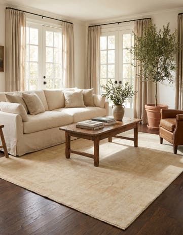 8' 4 x 9' 9 Hand Knotted Oushak Wool Rug