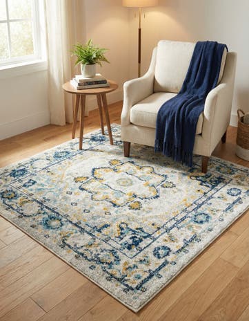 4' x 4' Madeline Vintage Square Rug