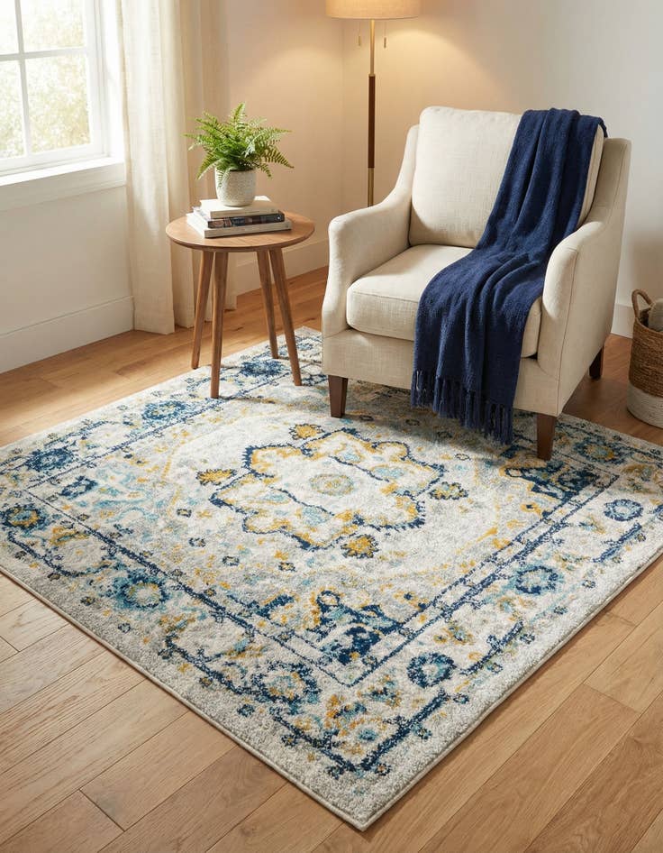 Detail image of 4' x 4' Madeline Vintage Square Rug