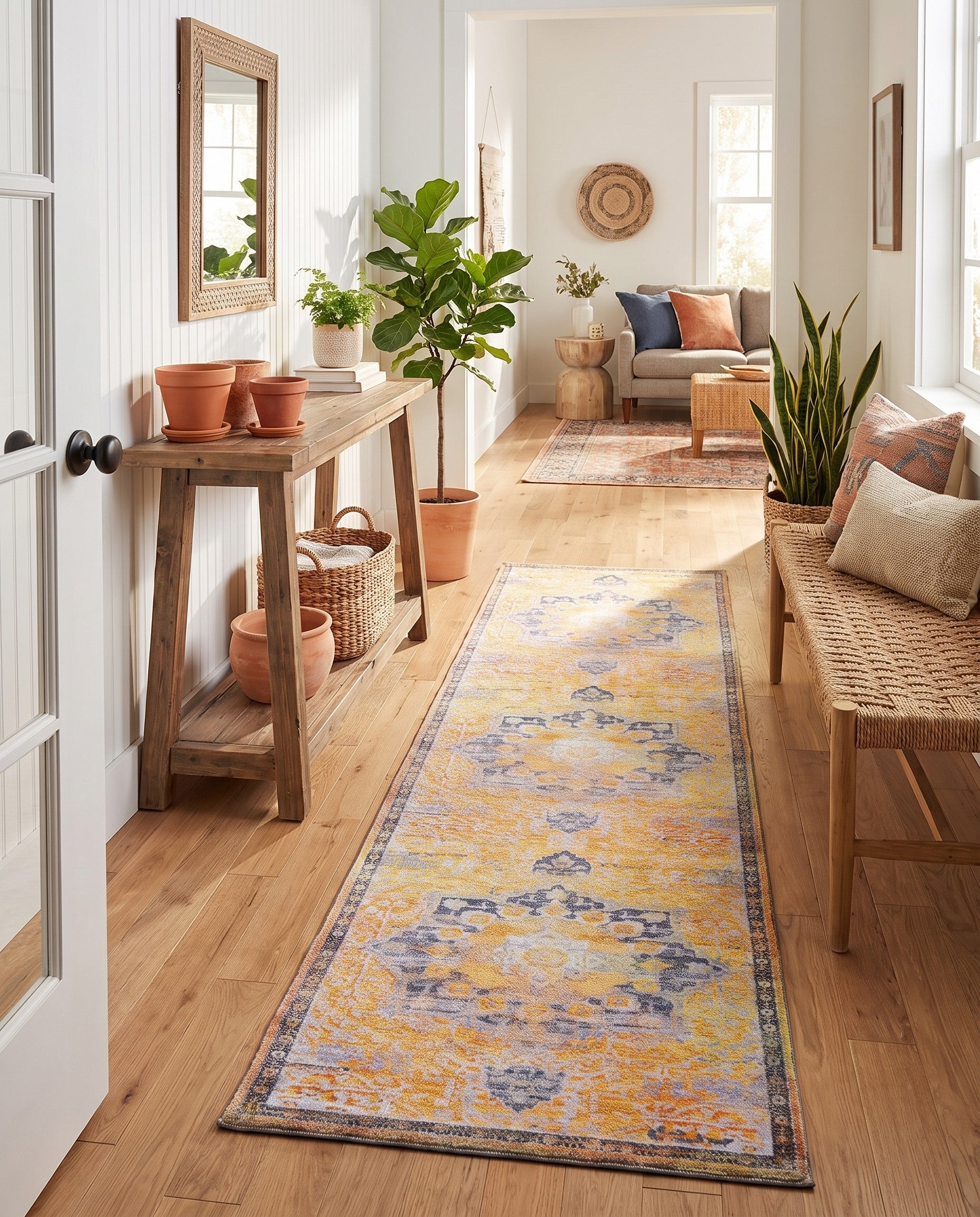 2' x 8' Washable Francesca Runner Rug