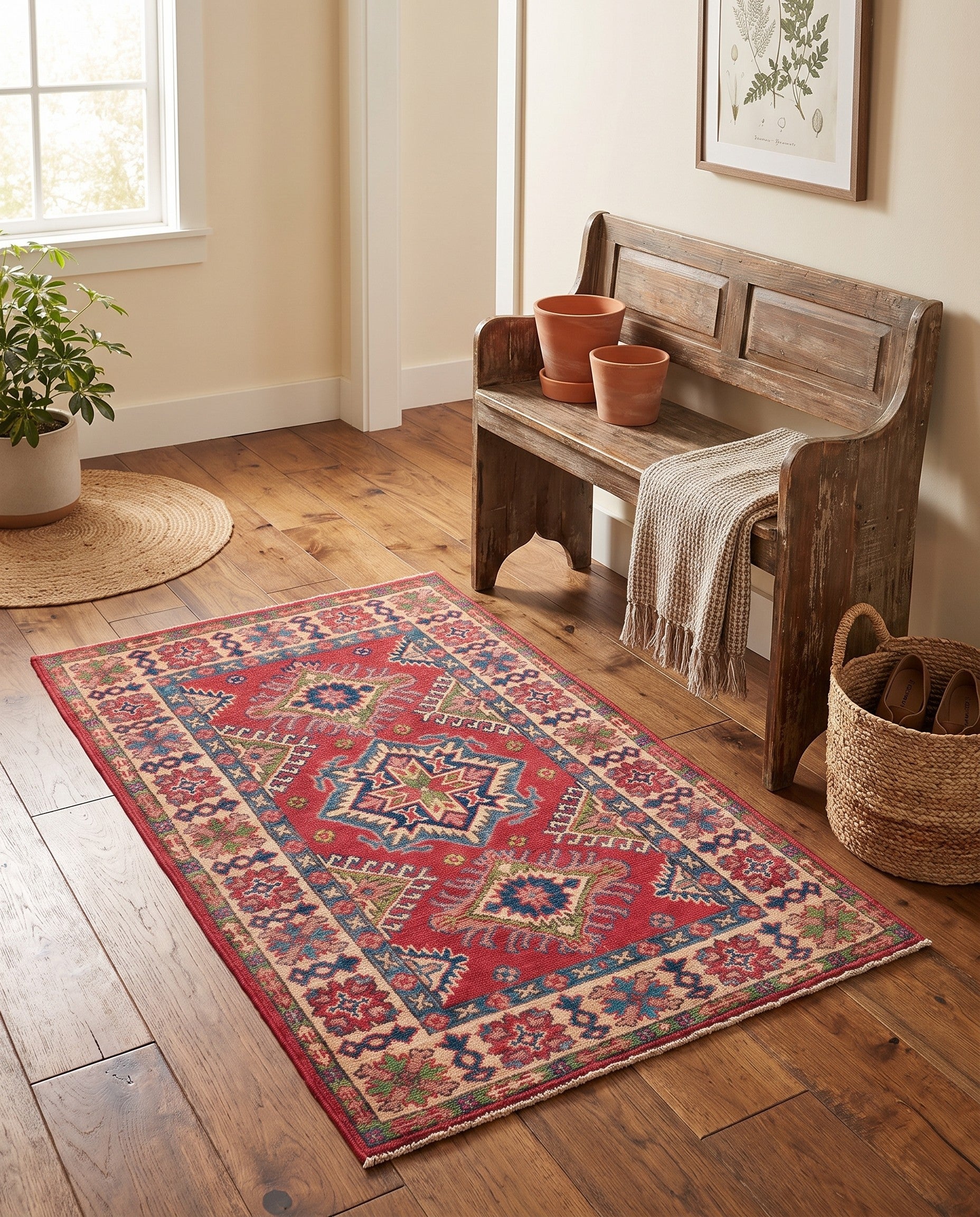 2' 9 x 4' 1 Hand Knotted Kazak Rug