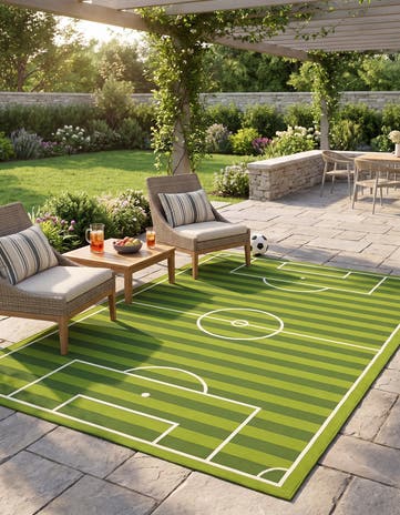 5' 3 x 8' Easy-Clean Modern Indoor / Outdoor Rug