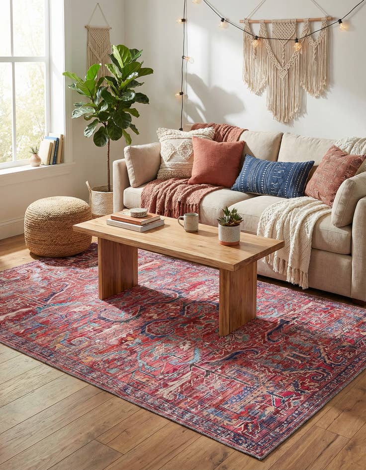 Detail image of 5' 3 x 8' Washable Maahru Rug