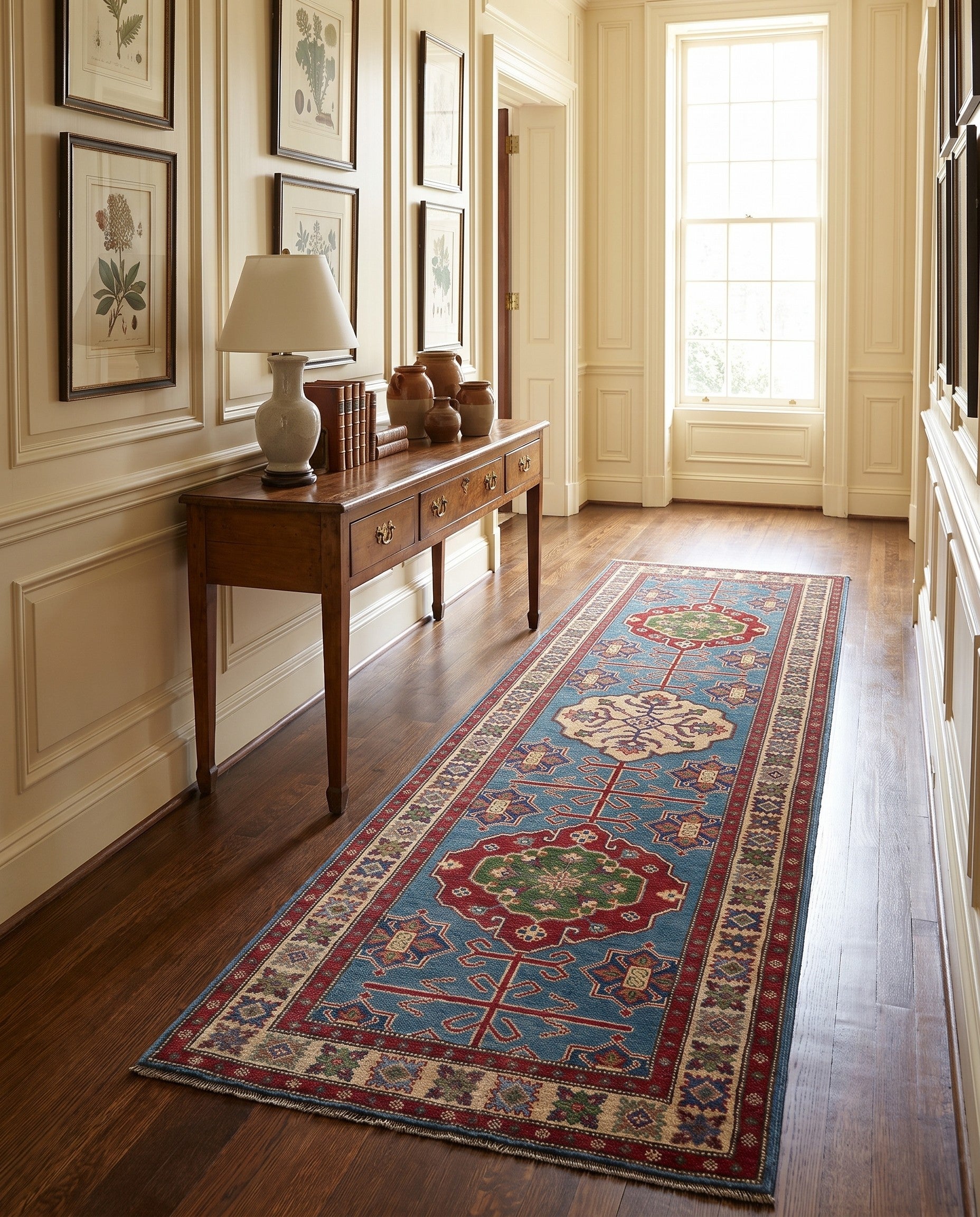 2' 10 x 9' 11 Hand Knotted Kazak Runner Rug