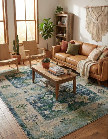 Green Washable Alta Rug