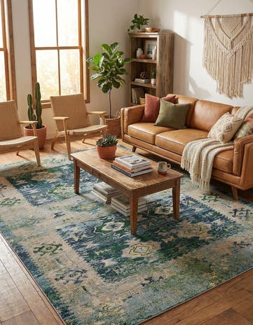 Green Washable Alta Rug