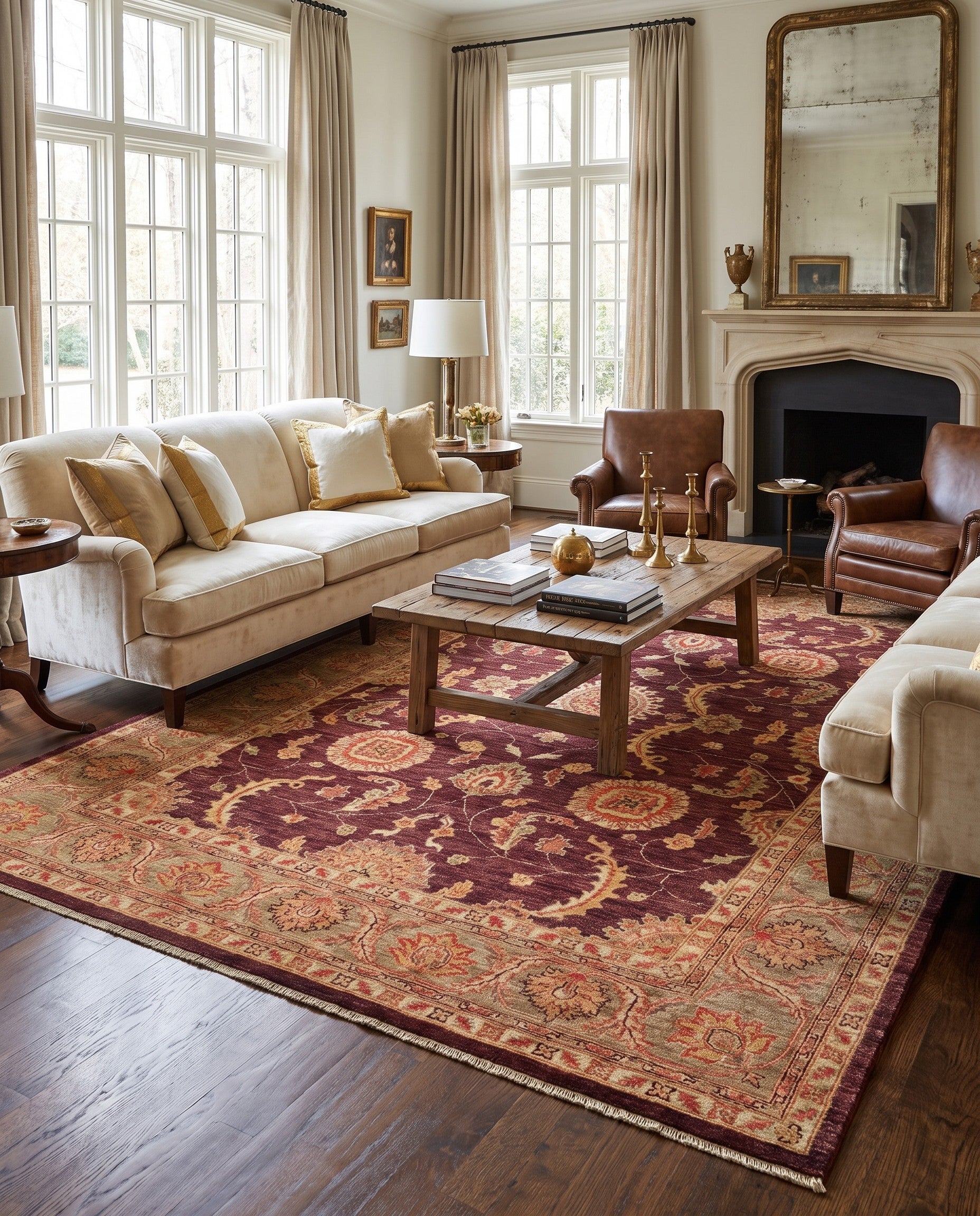 6' 7 x 9' 7 Hand Knotted Ziegler Rug