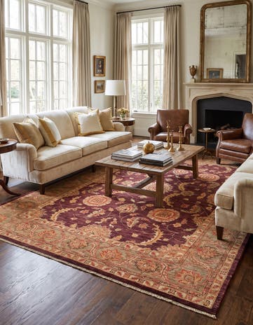 6' 7 x 9' 7 Hand Knotted Ziegler Rug
