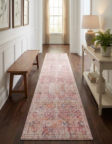 2' 7 x 14' Washable Nostalgia Runner Rug