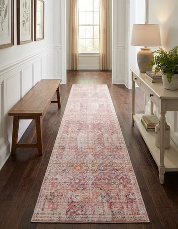 2' 7 x 14' Washable Nostalgia Runner Rug