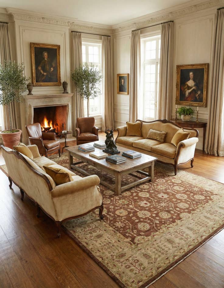 Detail image of 12' 1 x 17' 9 Hand Knotted Peshawar Ziegler Wool Rug