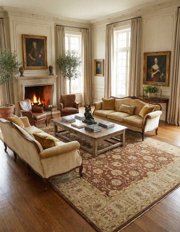 12' 1 x 17' 9 Hand Knotted Peshawar Ziegler Wool Rug