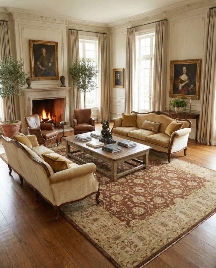 12' 1 x 17' 9 Hand Knotted Peshawar Ziegler Wool Rug