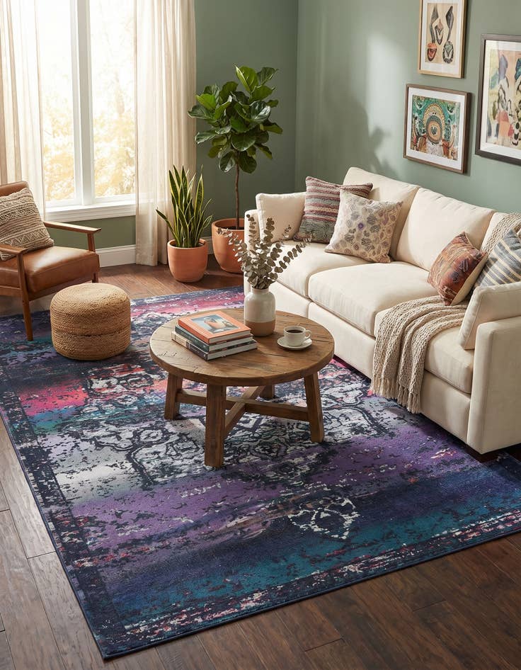 Detail image of 9' 2 x 12' Washable Renaissance Rug