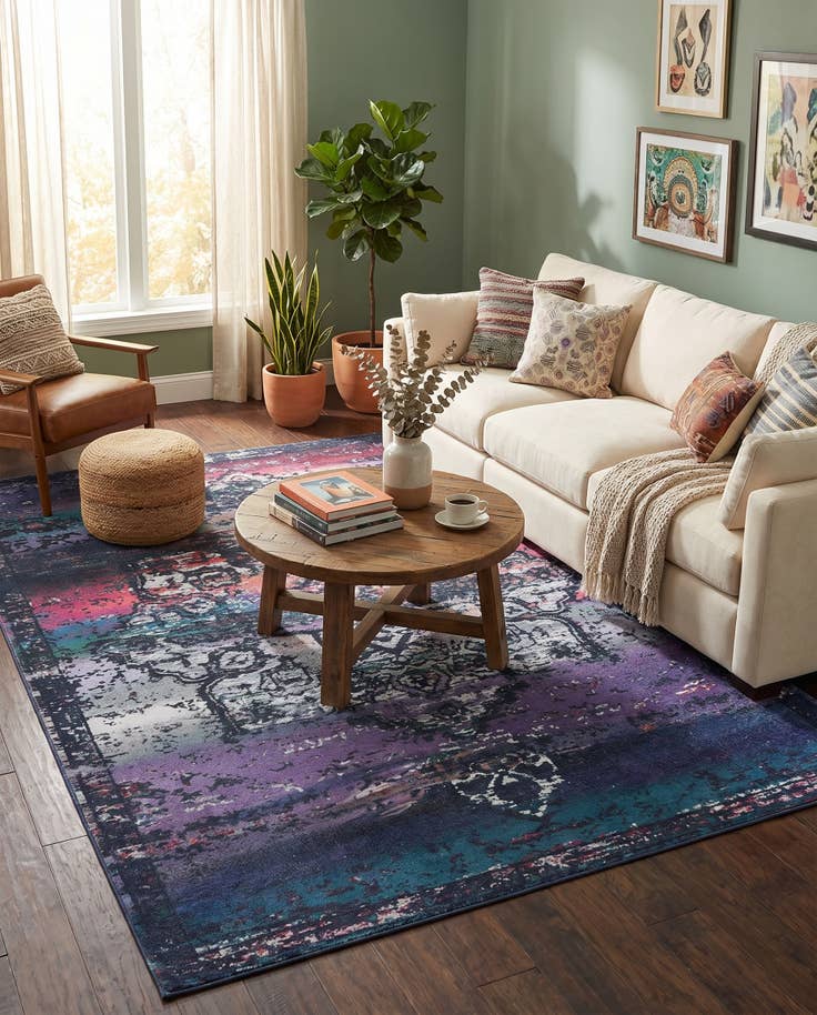Detail image of 9' 2 x 12' Washable Francesca Rug
