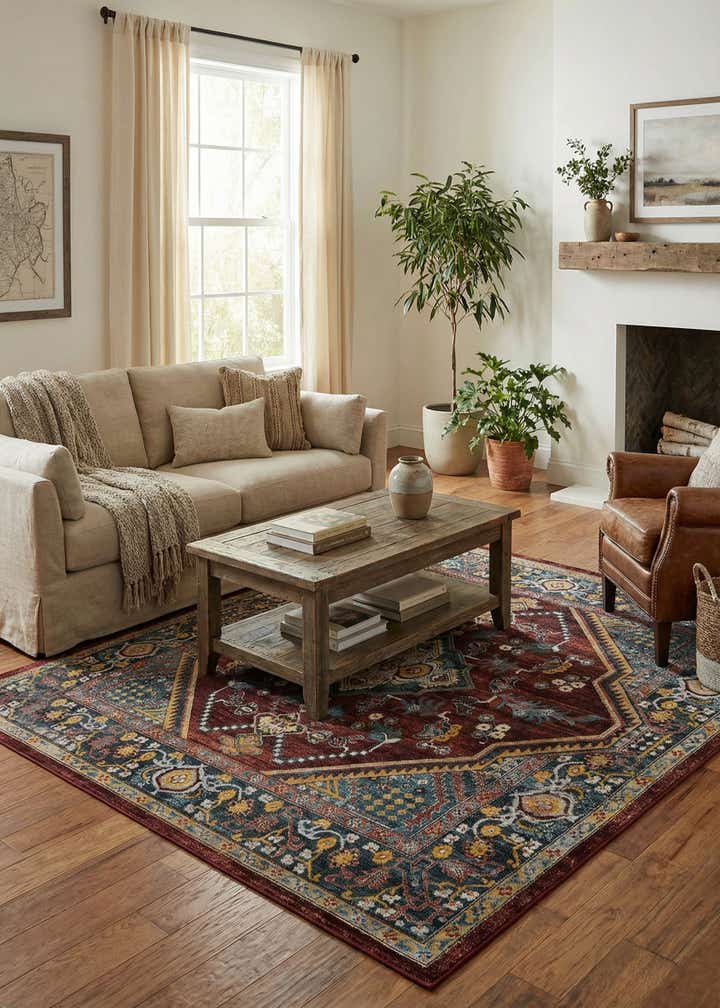 7' 10 x 7' 10 Kamala Washable Square Rug
