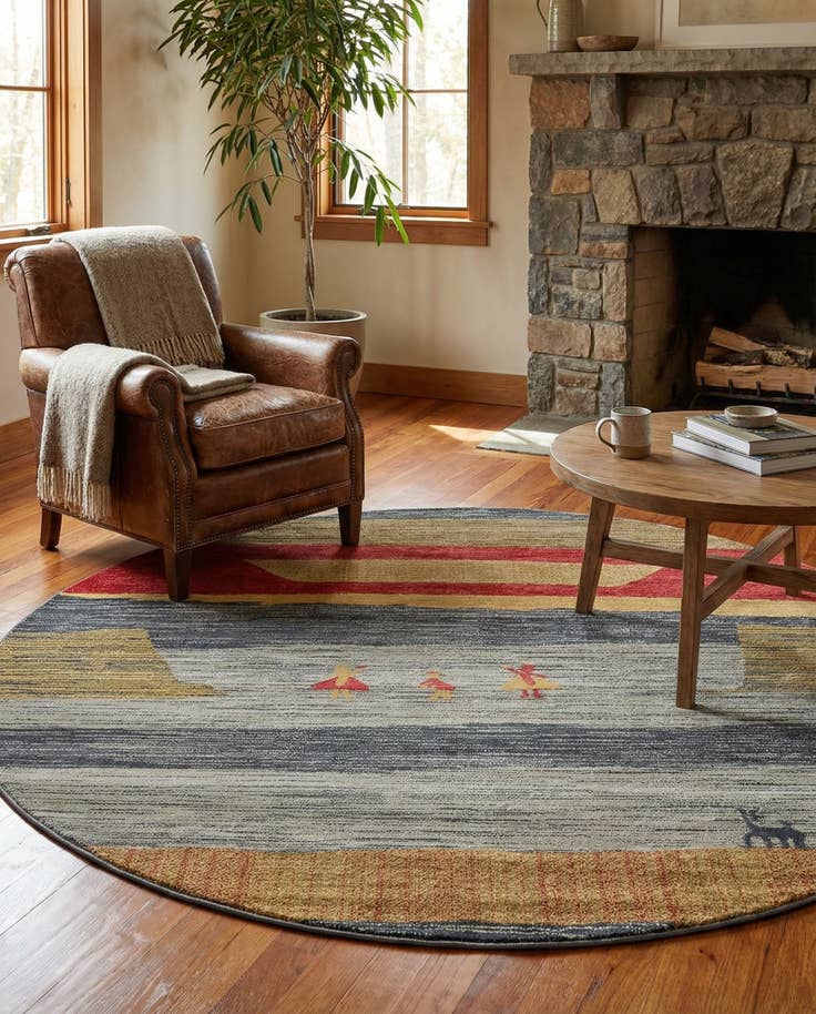 Detail image of 6' x 6' Kashkuli Gabbeh Round Rug