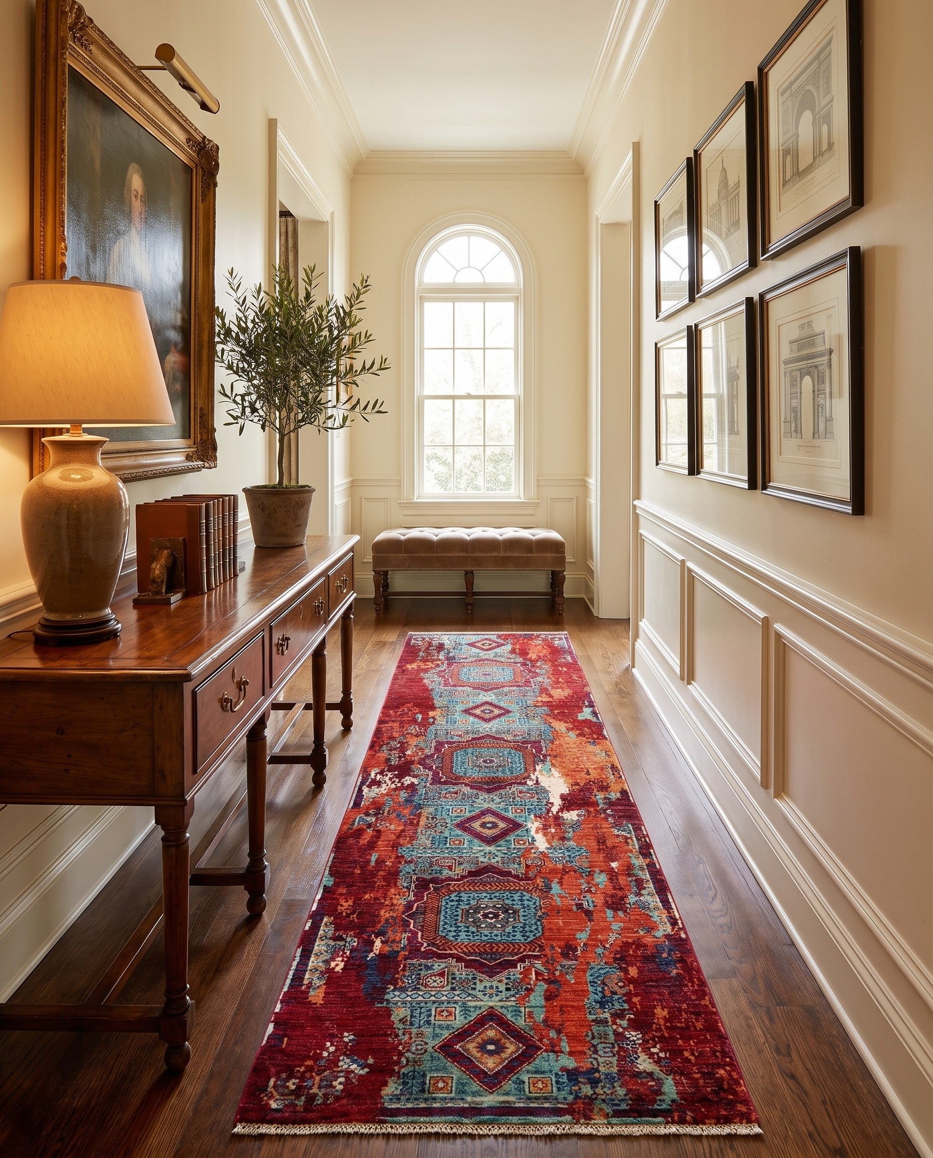 2' 9 x 10' 1 Hand Knotted Mamluk Ziegler Runner Rug