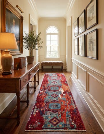 2' 9 x 10' 1 Hand Knotted Mamluk Ziegler Runner Rug