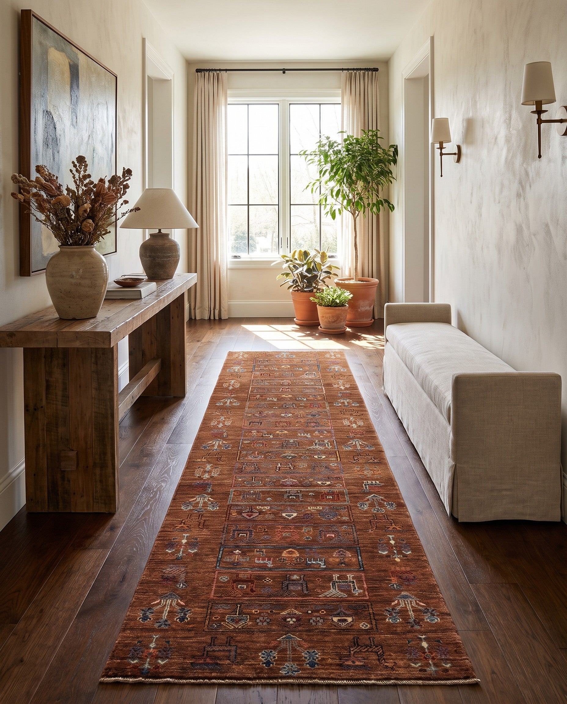 2' 8 x 10' 3 Hand Knotted Ariana Ziegler Runner Rug