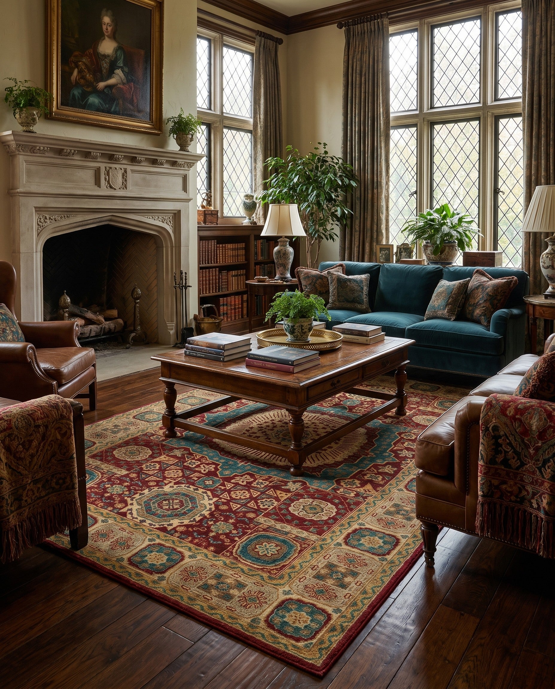 5' 7 x 7' 9 Hand Knotted Mamluk Ziegler Rug