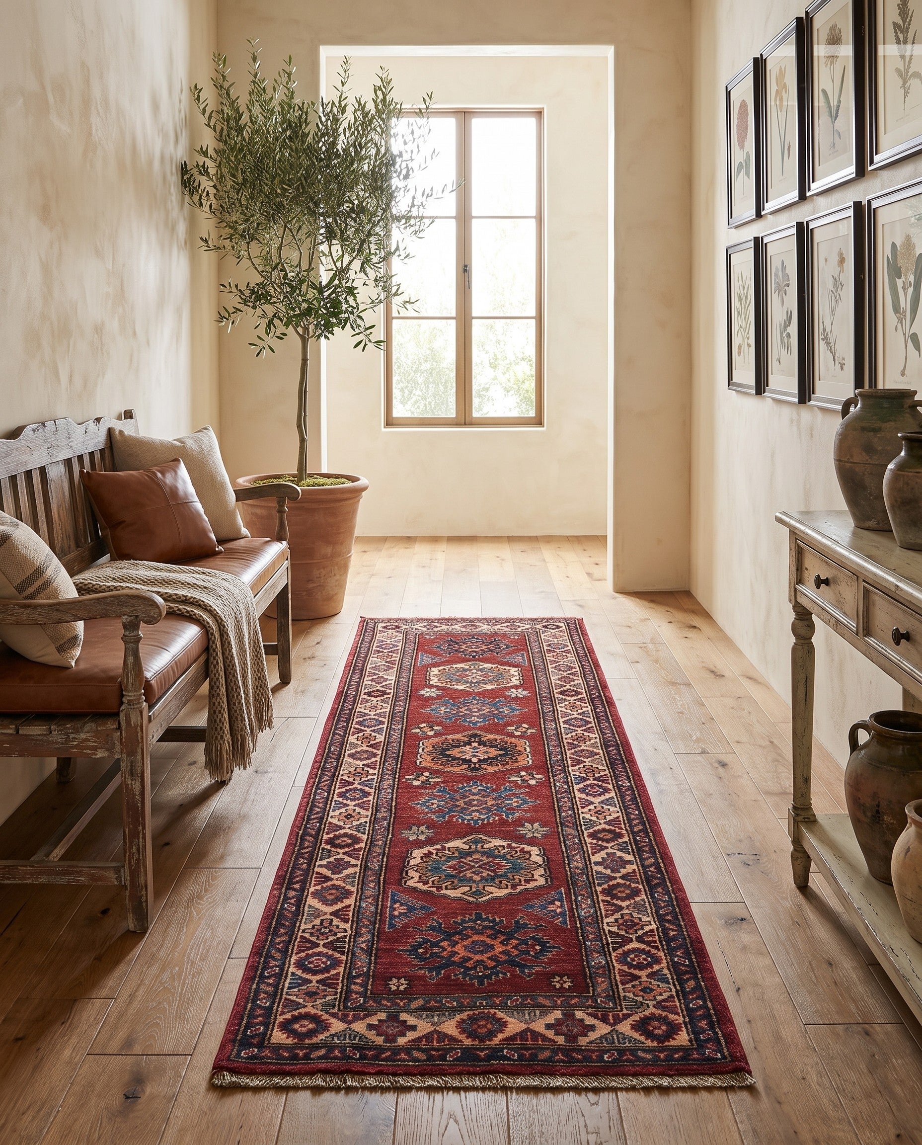 2' x 5' 8 Hand Knotted Kazak Runner Rug