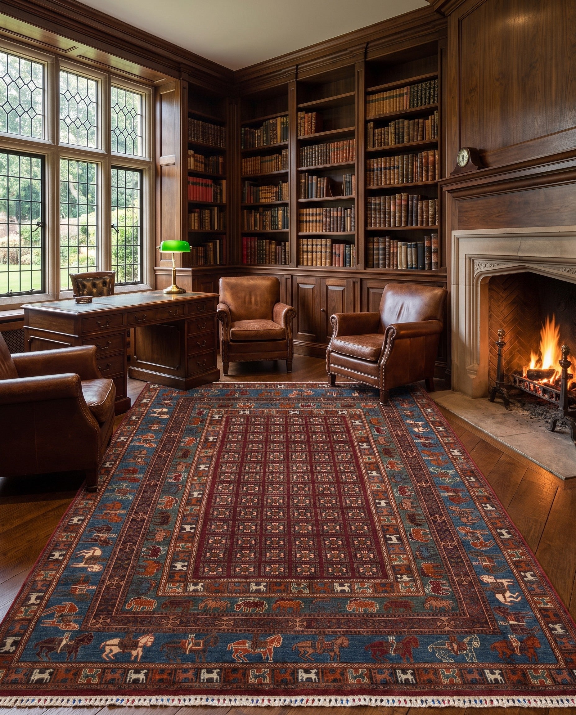 6' 10 x 9' 7 Hand Knotted Kazak Rug