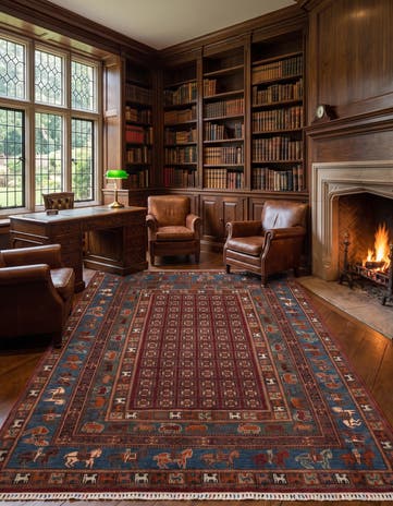 6' 10 x 9' 7 Hand Knotted Kazak Rug