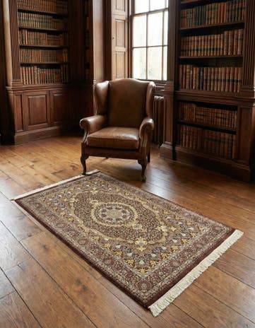 3' 1 x 5' Ghom Silk Rug