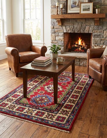 2' 9 x 4' 2 Hand Knotted Kazak Rug