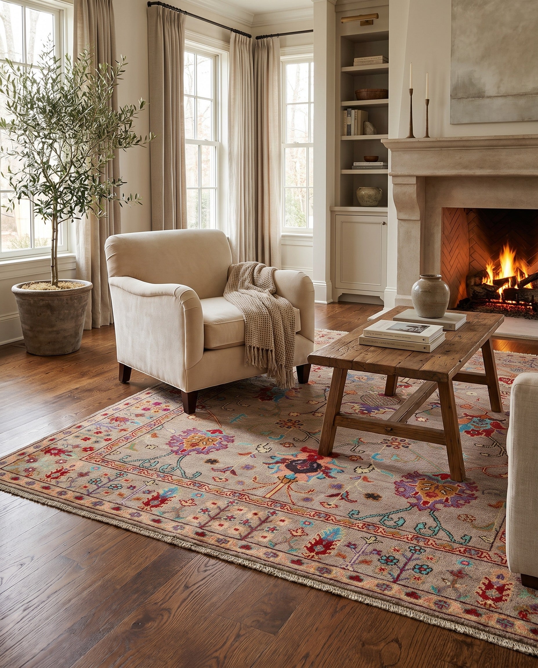 5' 3 x 7' 9 Hand Knotted Kazak Rug