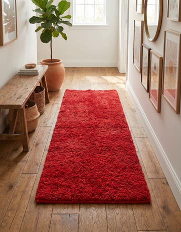 2' 3 x 4' 8 Hand Knotted Moroccan Wool Runner Rug