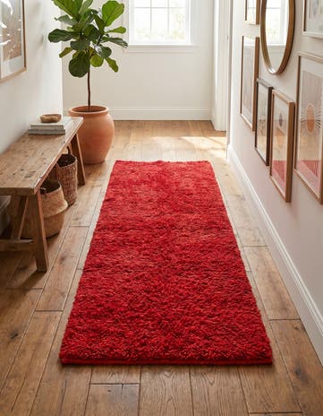 2' 3 x 4' 8 Hand Knotted Moroccan Wool Runner Rug