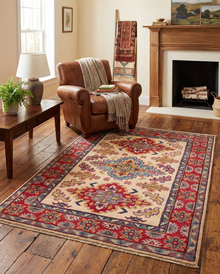 3' 6 x 5' Hand Knotted Kazak Rug